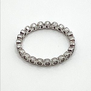 925 KLEO Sterling Silver CZs Eternity Ring Band Size 5.75